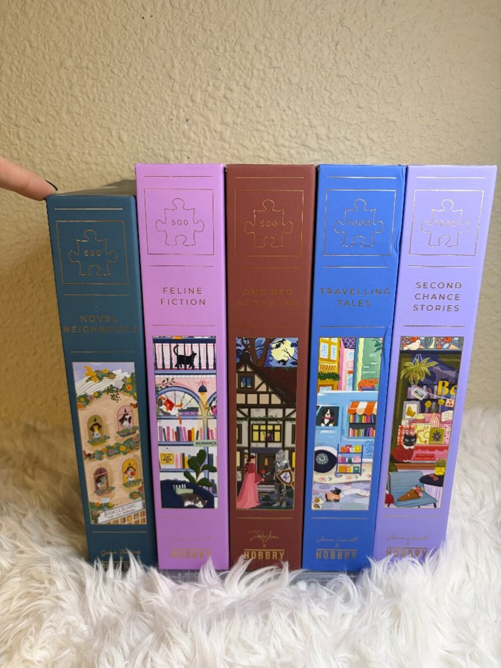 Hobbry Jigsaw Puzzle Lot of 5 Bookish Cats 500 1000 Piece New Sealed